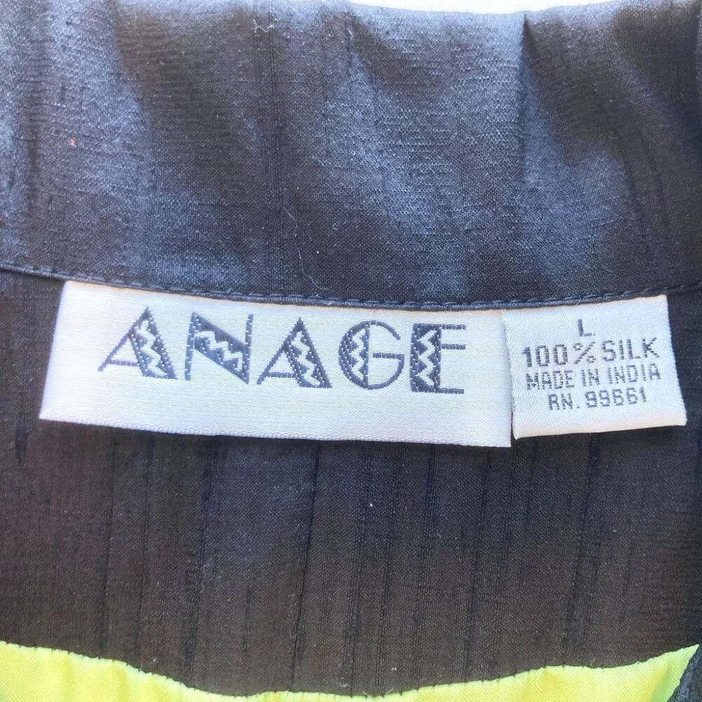 Anage Silk Jacket with Floral Embellishments - Picture 3 of 9